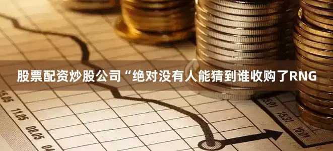 股票配资炒股公司“绝对没有人能猜到谁收购了RNG