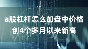 a股杠杆怎么加盘中价格创4个多月以来新高